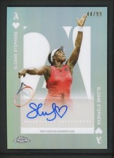 2025 SLOANE STEPHENS 44/99 AUTO TOPPS CHROME REFRACTOR AUTOGRAPHS