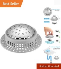 Shower Drain Hair Catcher, Shower Drain Cover, Bathtub Drain Hair Catcher for...
