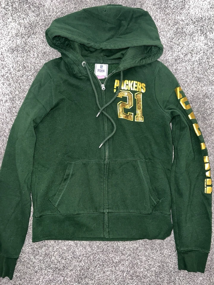 Green Bay Packers Victora’s Secret Ocean Clothing Sudadera con Capucha Mujer Lentejuelas Grandes De Colección Foto 2 de 3