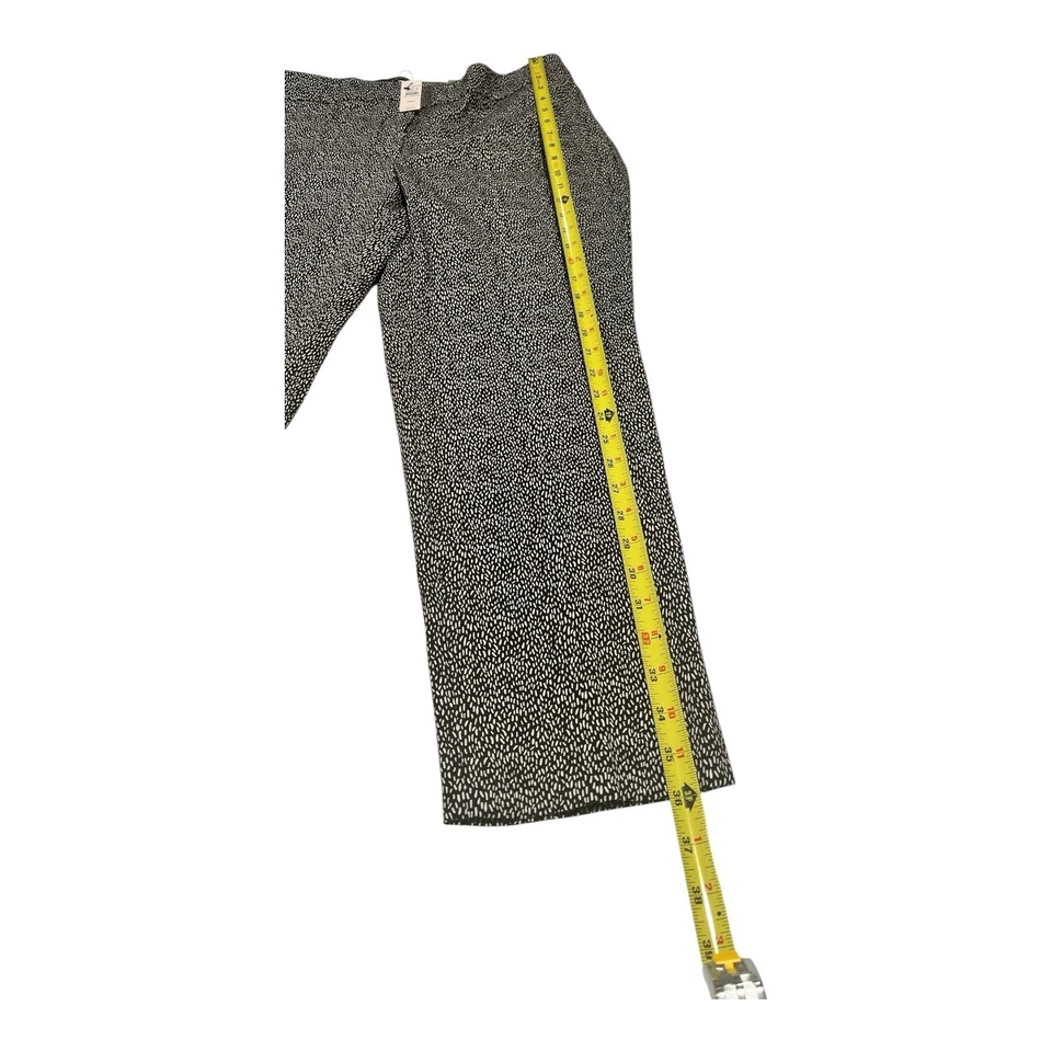 Pantalones al Tobillo Talbots Chatham 14WP Petite Negro Blanco Estampado Elástico Nuevos con Etiquetas Foto 4 de 4