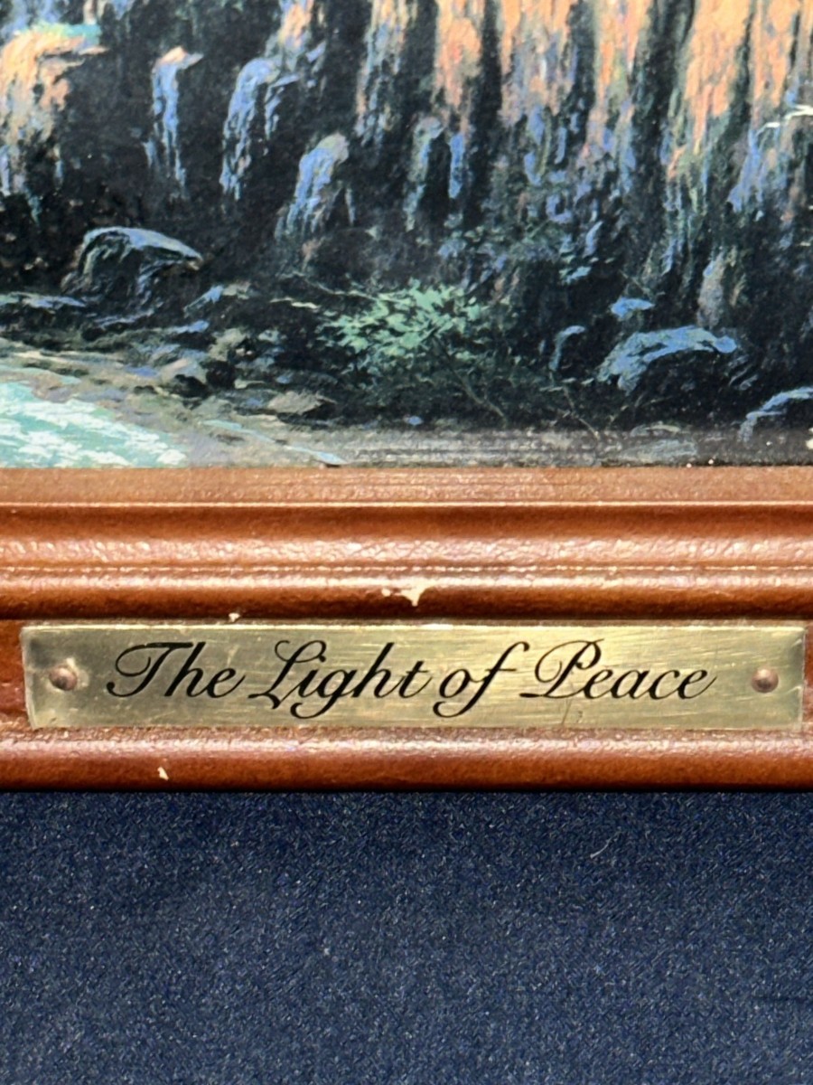 THOMAS KINKADE THE LIGHT OF PEACE ART STAINED GLASS PANORAMA 23