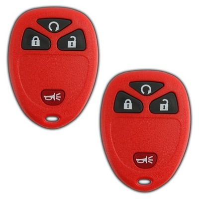 2 New Keyless Entry Remote Key Fob for Buick Chevy Pontiac Saturn (15114374) Red
