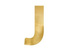 Spiegelbuchstabe „J“, gold, 30x61 cm