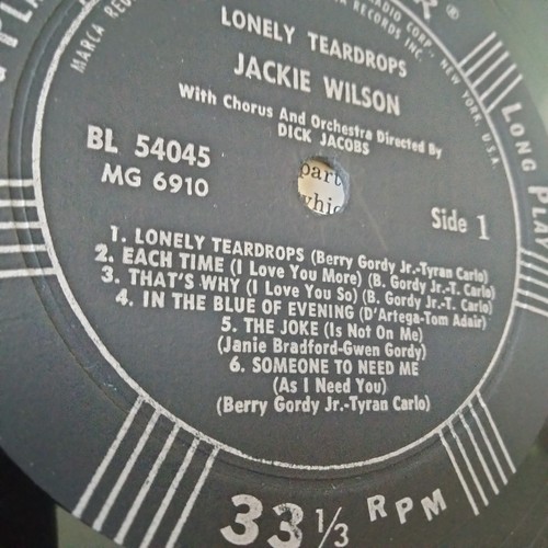 JACKIE WILSON - Lonely Teardrops Brunswick Records BL54045 Mono LP - Bild 3 von 4