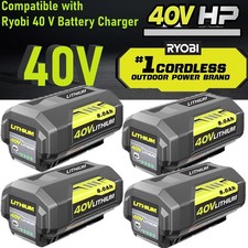 1-4PACK 8.0Ah Battery 40 Volt for Ryobi 40V Lithium OP40602 Battery with LED