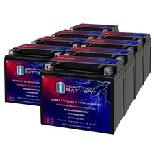 Mighty Max YTX12-BS 12V 10Ah Replaces Kawasaki Vulcan Classic Custom 24 - 8 Pack