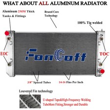 4 Row Aluminum Radiator for 2003-2007 Chevy GMC C4500/C5500 C6500 Kodiak Topkick
