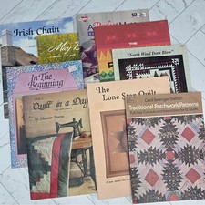 Lot of 10 Vintage Quilting Books Patchwork Patterns Eleanor Burns Lone Star