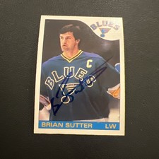 Vintage Hockey Card Autograph Brian Sutter