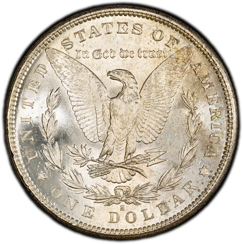 1881-S PCGS MS63 Morgan Silver Dollar w/ Attractive Reverse Album-Style Toning