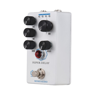 MOSKYAUDIO SUPER DELAY Guitar Delay Effects Pedal Blend Time Rate Repeats M8B2