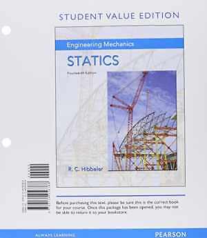 Engineering Mechanics: Statics, Student - Loose Leaf, by Hibbeler Russell - New