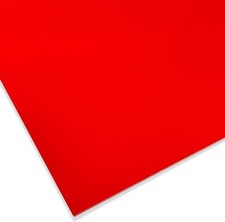 Lastra plexiglass colorato rosso pieno spessore 3 mm 49x49 cm