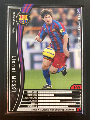 2005-06 Panini WCCF European Clubs # 287 Lionel Messi 2005-06 Panini WCCF European Clubs # 287 Lionel Messi