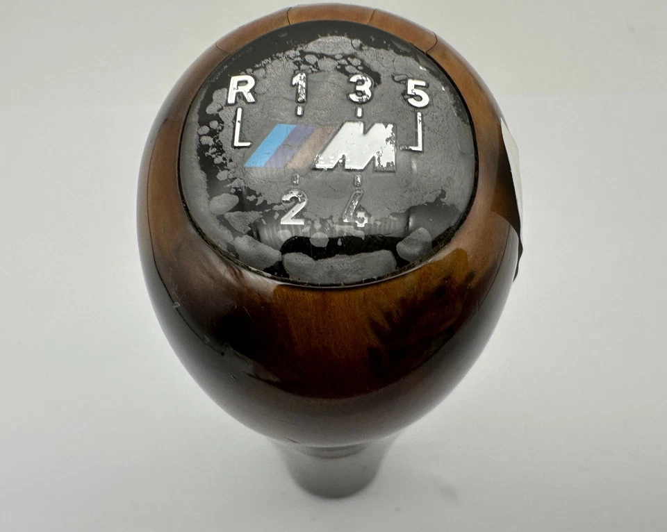 OEM 96-03 BMW E39 530i 525i 540i Sport palanca de cambios palanca de cambios perilla madera Foto 3 de 4