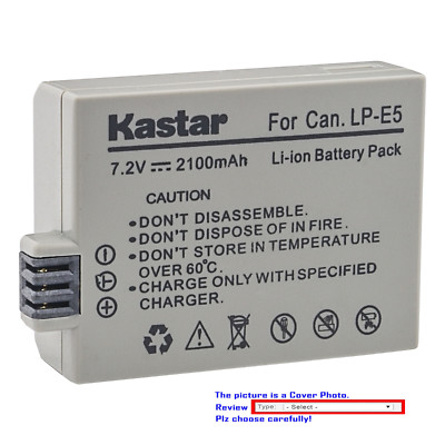Kastar Replacement Battery for Canon LP-E5 LC-E5 & Canon EOS 450D Camera