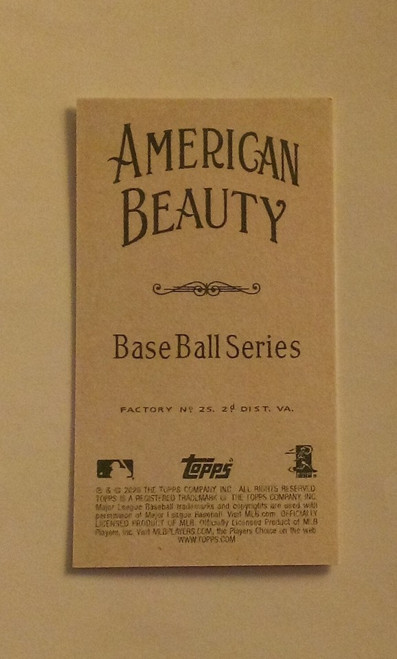 2020 Topps T206 Mini Series 2 American Beauty Back SSP Anthony Rendon 8 ...