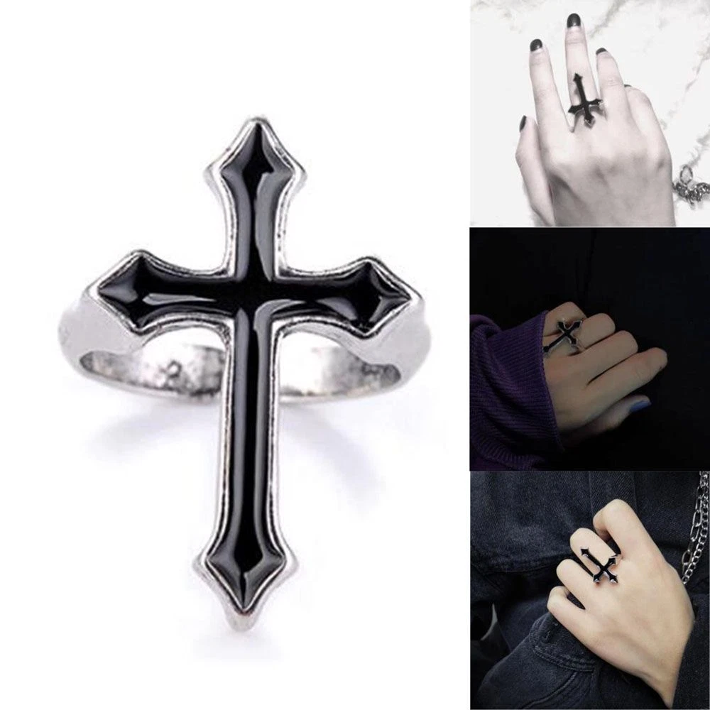 Gothic cross best sale ring