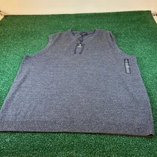 Hart Schaffner Marx Merino Wool Sweater Vest Tall Man Gray Mens 3XT NWT $89