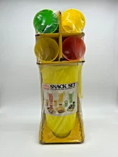 Vtg Retro MCM Blisscraft of Hollywood Regency Beverage Set Pitcher & 4 Cups NOS!