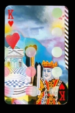 Transformation playing card Christian Lacroix King of Hearts Q70a