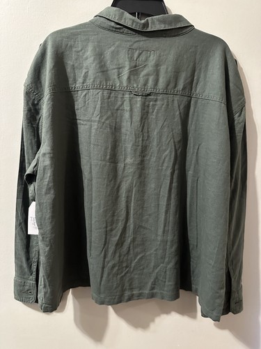 Time & Tru womens XXL /2XG (20) button front linen light weight jacket NWT - Picture 6 of 8