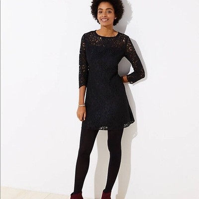 NWT Loft black floral lace dress, 3/4 sleeve, size 00P | eBay NWT Loft black floral lace dress, 3/4 sleeve, size 00P | eBay
