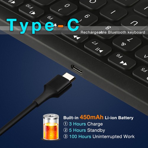 For Microsoft Surface Pro 3 4 5 6 7 Go 1/2 Wireless Backlit Bluetooth Keyboard - Picture 11 of 14