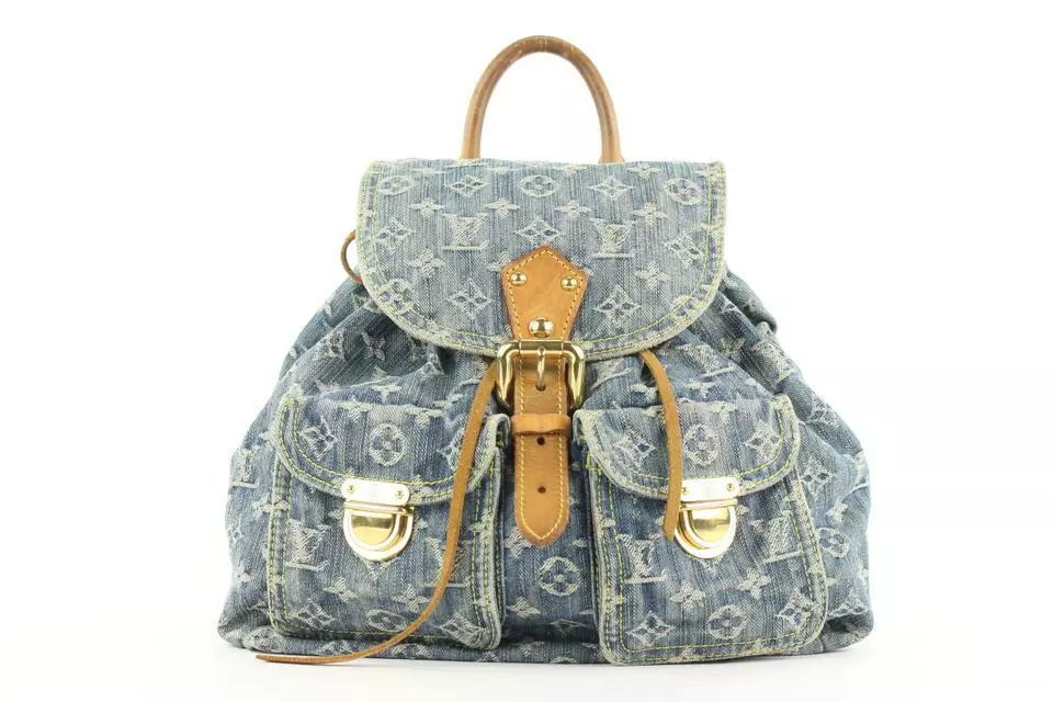 Louis Vuitton LOUIS VUITTON Monogram Denim Sack Add GM Backpack