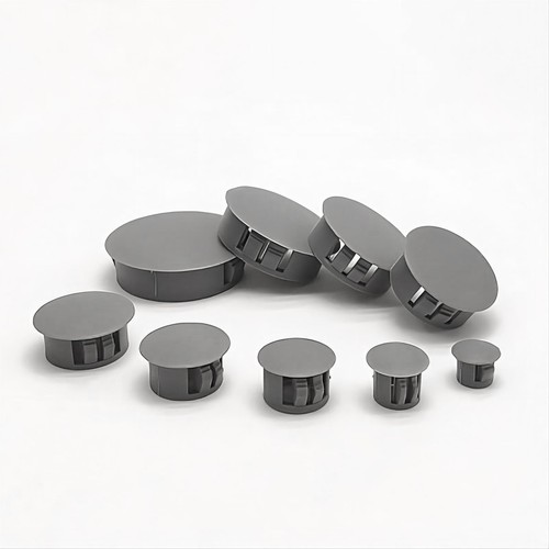 Round Plastic Grey Blanking End Caps Tube Pipe Inserts Plugs Bungs 5mm - 60mm - Picture 5 of 6