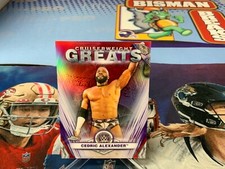 Cedric Alexander 2021 Topps Chrome WWE Red Refractor Cruserweight Greats /5