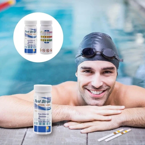 50 Strips 3 In 1 PH Test Strips Rapid Water Testing Kit for Pool Pond Spa UK - Picture 1 of 10