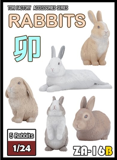 Tori Factory 1/24 Rabbits Resin Animal figure Model Kit #ZA-16B | eBay