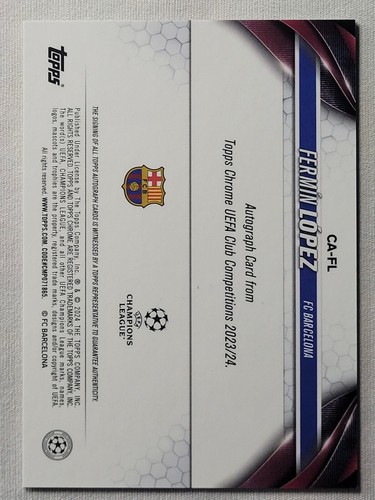 Fermin Lopez 2023-24 Topps Cromo Oro Lava Auto Rifrattore Rookie RC Autografo - Foto 6 di 16
