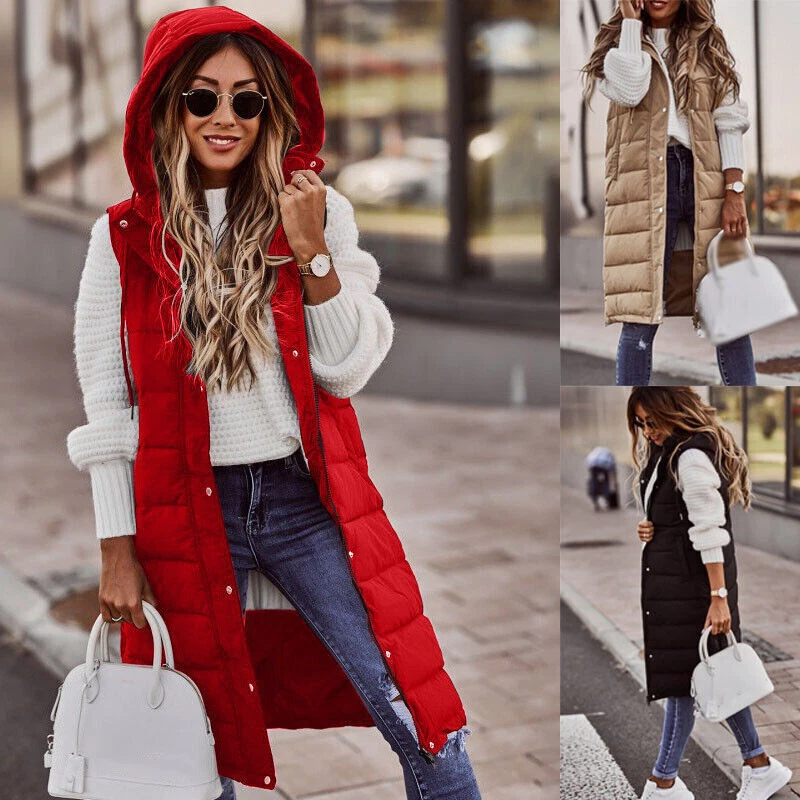 Ladies hooded gilet cheap