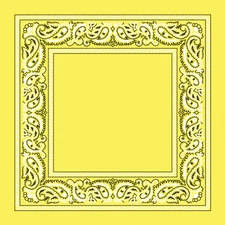 YELLOW Open Center Paisley BANDANA Head Face Wrap Mask Neck Scarf Cover SCARVES