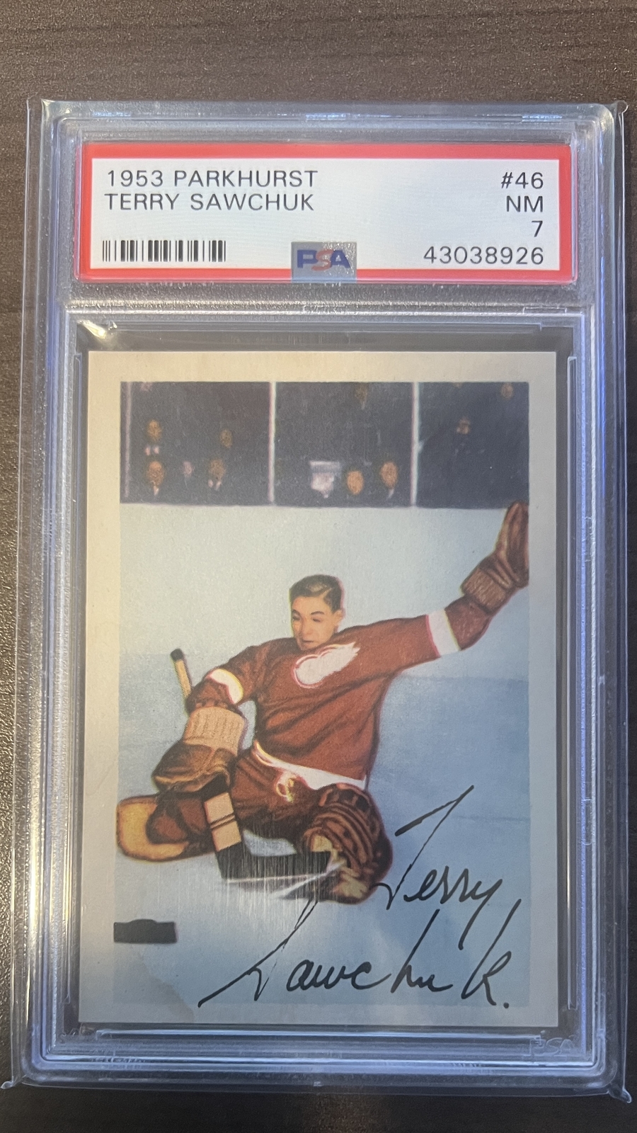 Terry Sawchuk 1953 Parkhurst #46 PSA 7