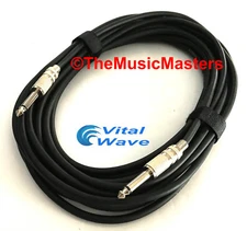 30ft 1/4" Instrument Guitar Bass Amp Keyboard Audio Patch Cable Cord Wire VWLTW