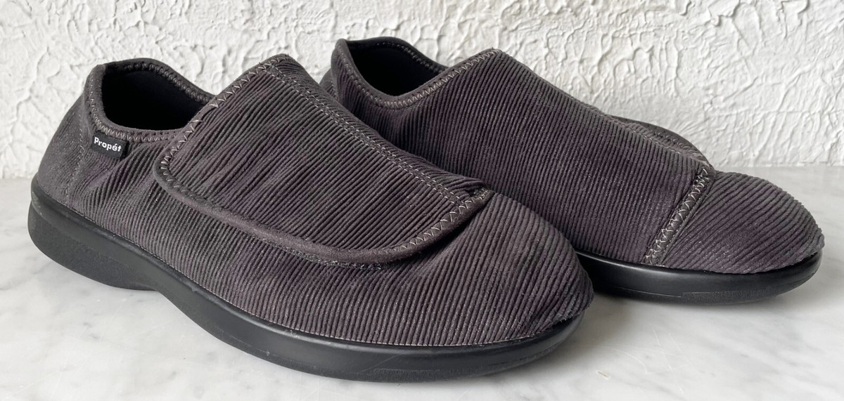 Propet Slate Corduroy Cush N Foot Hook & Loop Comfort  display picture 2