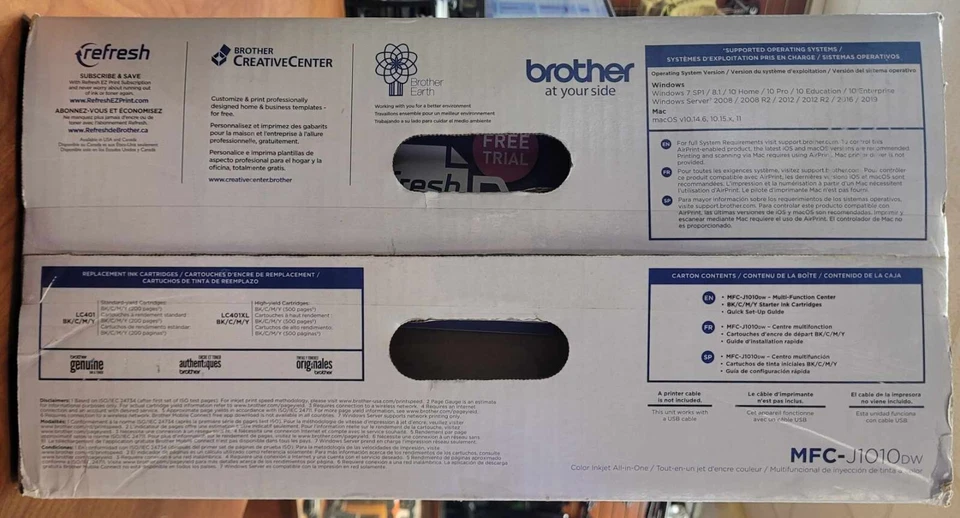 Brother MFC-J1010DW Wireless Color Inkjet All-in-One Printer - NEW! - Image 2 of 4