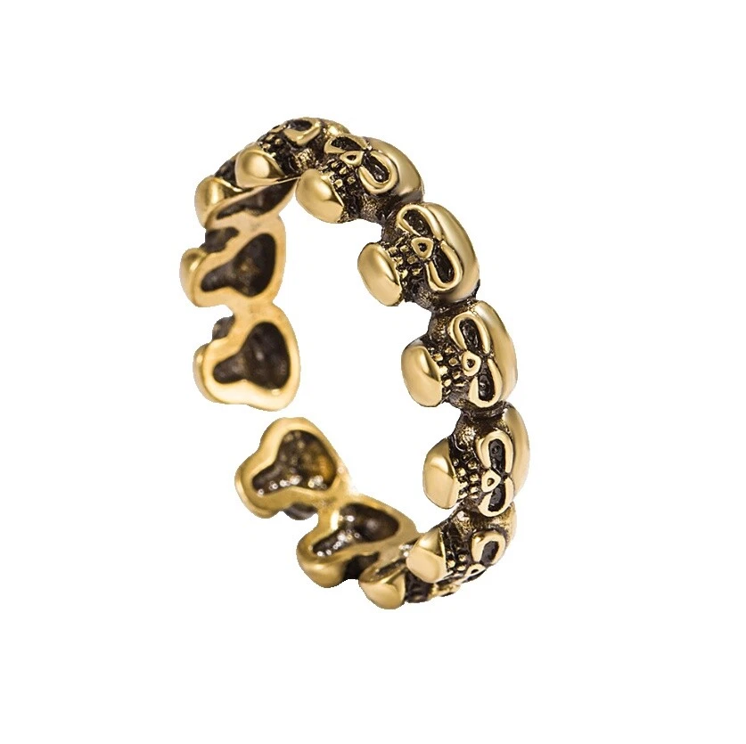 Brown Tibetan Silver Fashion Rings