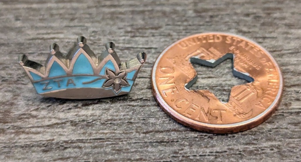 Rare ZTA Zeta Tau Alpha Sorority Mother's Lapel Pin Brooch