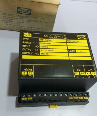 Deif Hz-Freq. Messen Umwandler - Tmf-210dg/2 55-60-65 Hz 440VAC 4-12-20 Ma