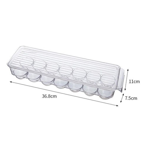 Transparent Refrigerator Storage Box for Vegetable & Fruit Organizer, Clear Cont - Picture 28 of 29