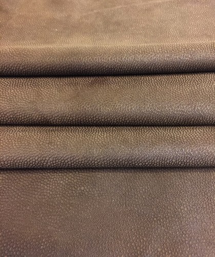 Soft Brown Suede Leather Hide Textured Grain Upholstery Bookbinding Craft Fabric - Picture 2 of 7