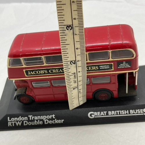 Great British Buses LONDRA TRANSPORT RTW AUTOBUS A DOPPIO PIANO autobus pressofuso Jacobs - Foto 11 di 13