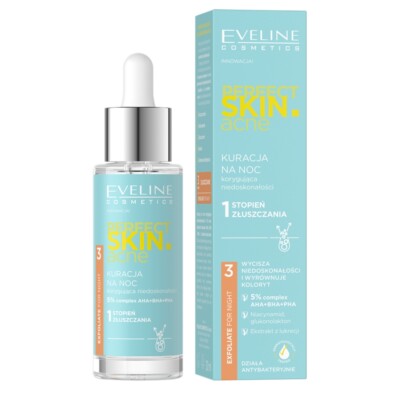 5903416039778 EVELINE Perfect Skin.acne kuracja na noc korygująca niedoskonałośc