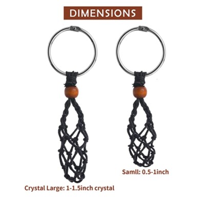 DIY Keychain Unfinished Macrames String Lanyard Stone Holder Unique Car Charm