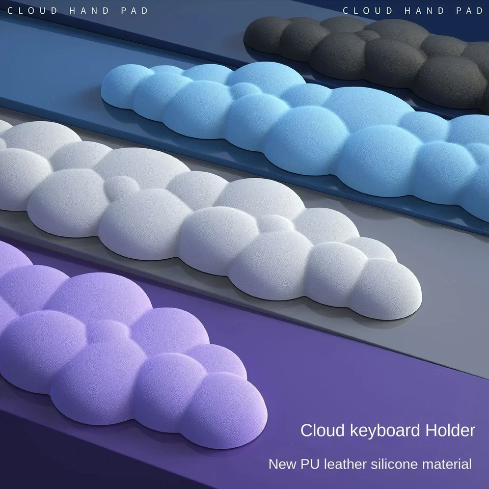 Mouse Pad with Wrist Rest Keyboard Cloud Anti-slip Memory Foam Desktop Office US - Image 2 of 4