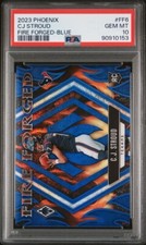 CJ Stroud 2023 Phoenix PSA 10 Fire Forged Blue /35 COLOR MATCH ROY SSP Texans